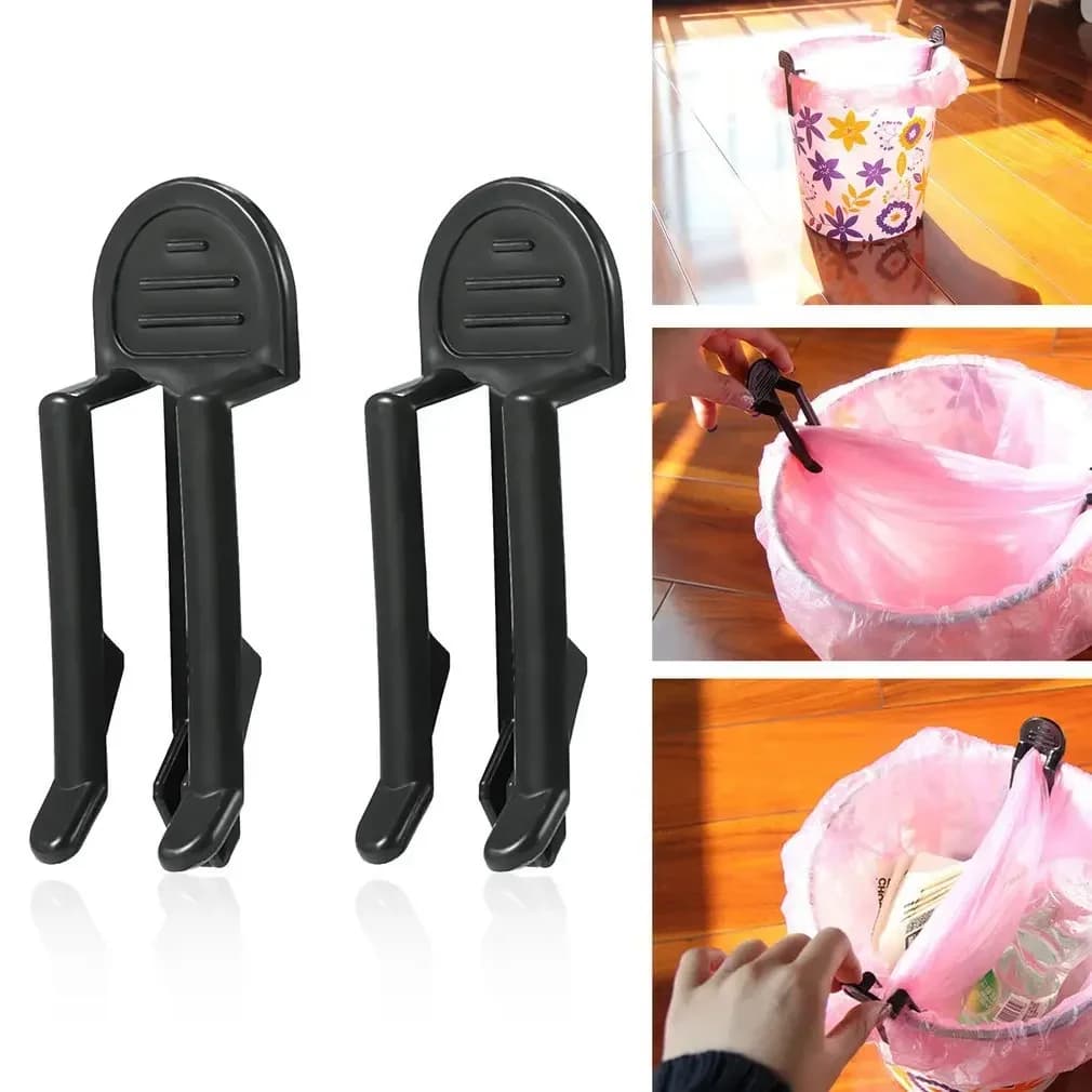 2 pezzi/set supporto creativo per clip per sacchetto della spazzatura del bagno - pratico clip per bloccare il cestino della spazzatura domestico Morsetto universale per sacchetto del bidone dei rifiuti