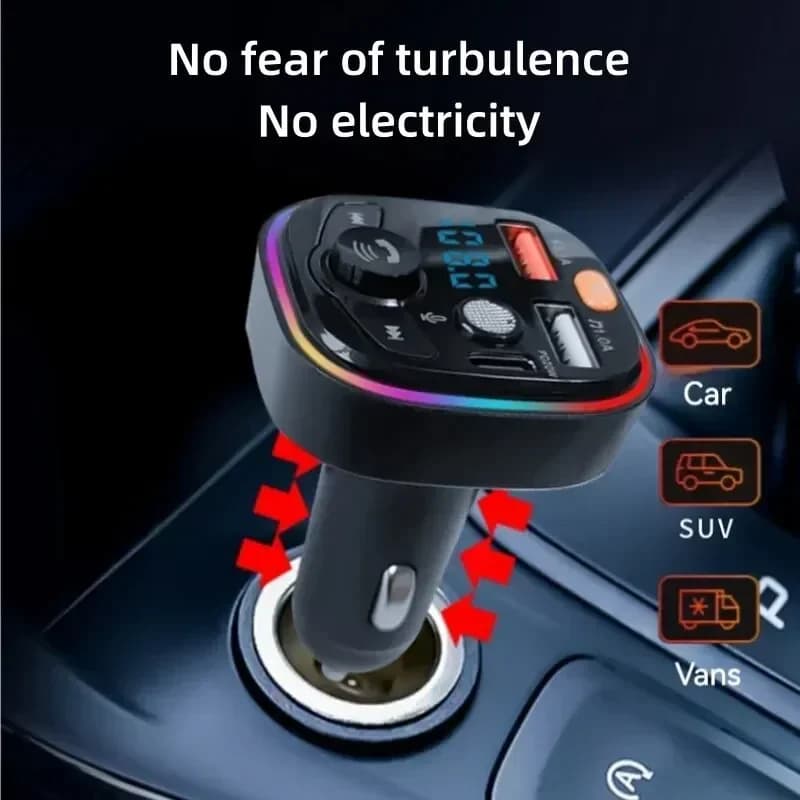 1 pz Lettore MP3 Trasmettitore FM Auto Wireless con Tipo C PD 18 W 3A Ricarica Veloce e Chiamate Vivavoce per IPhone Xiaomi Samsung