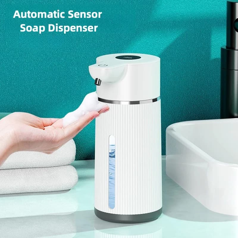 Dispenser automatico di sapone da 450 ml Dispenser di sapone schiumogeno touchless Dispenser di sapone liquido elettrico ricaricabile USB