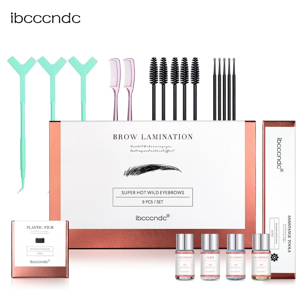Kit per sollevamento ciglia professionale Kit per laminazione sopracciglia Cheratina Kit per sollevamento ciglia e sopracciglia istantaneo fai-da-te Lozione permanente per sopracciglia per uso domestico