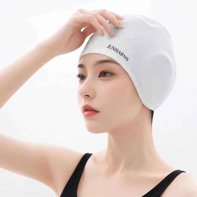 Adult swim cap Silicone swim cap waterproof Long hair Unisex diving pool cap with ear cover Protecting for women and men