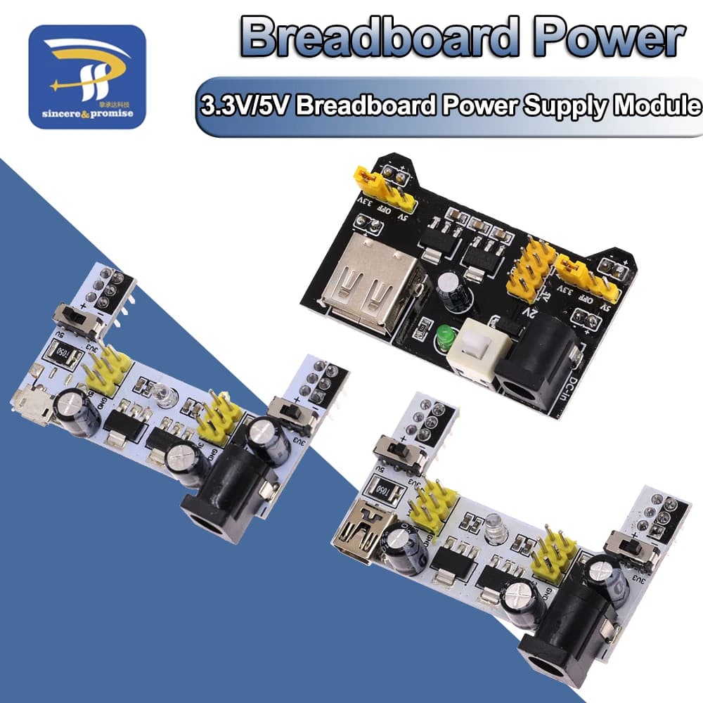 MB102 Mini Micro USB Interfaccia Breadboard Modulo di Alimentazione MB-102 Modulo Per Arduino Kit FAI DA TE Bianco DC 7-12V 2 Canali Bordo