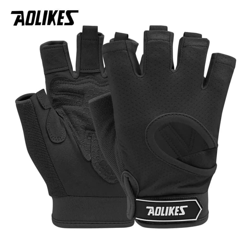 AOLIKES Men's Breathable Training Gloves, Weight Lift Gloves for Gym, Cycling, Exercises, Fitness, Training and Training