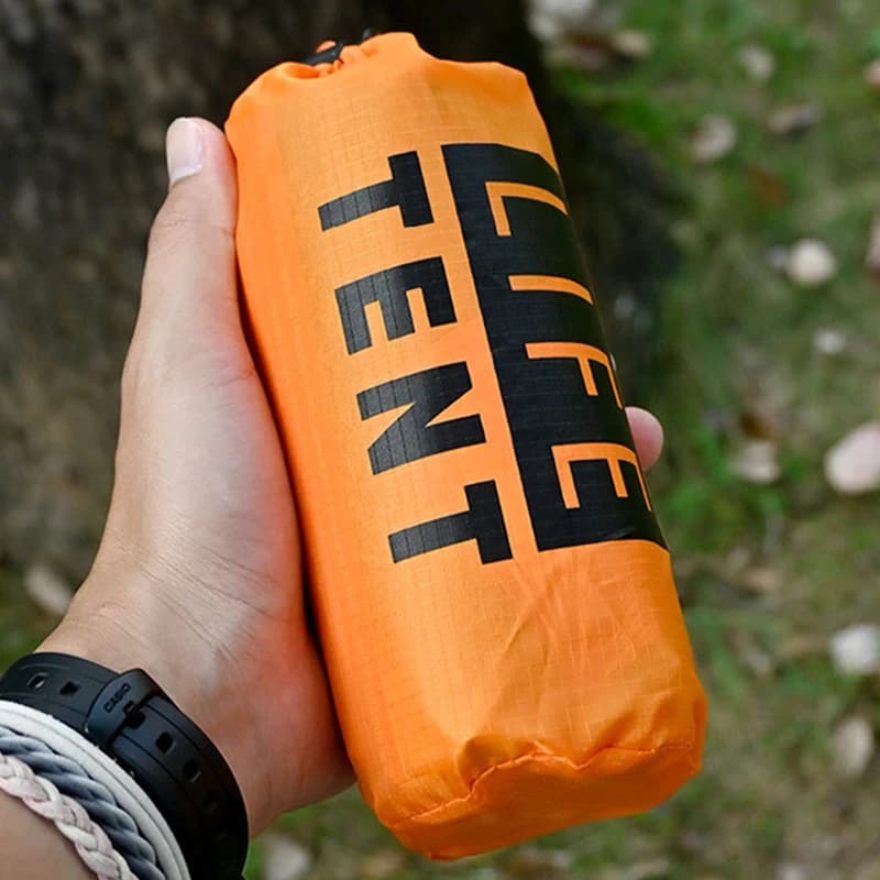 Borsa portaoggetti per coperta di emergenza per sopravvivenza per tenda da esterno, sacco a pelo di emergenza per esterni, sacco portaoggetti per coperta isolante termico