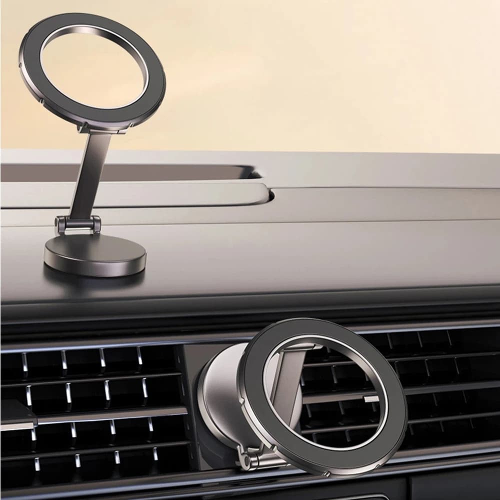 Magnetic Suction Cup Phone Holder for Magsafe 360° Adjustable Magnetic Car Phone Holder Pocket Size Foldable Car Mount