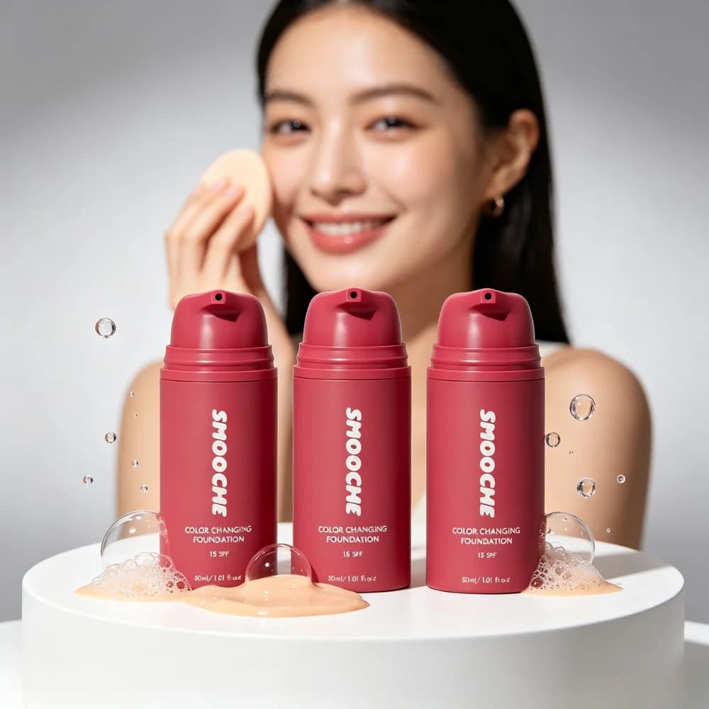 Long Lasting Self Adjusting Color Foundation Lightweight Moisturizing Design Creates Even Skin Tone And All Day Flawless Makeup