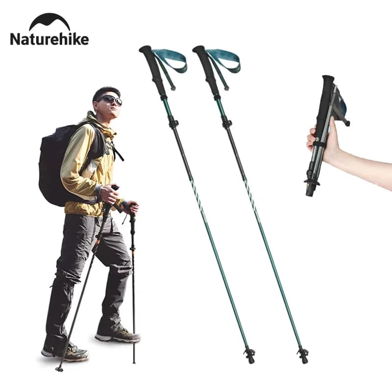 Naturehike Climbing Sticks in Carbon Fiber, Ultralight Folders, Hiking and Mountaineering Telescopics
