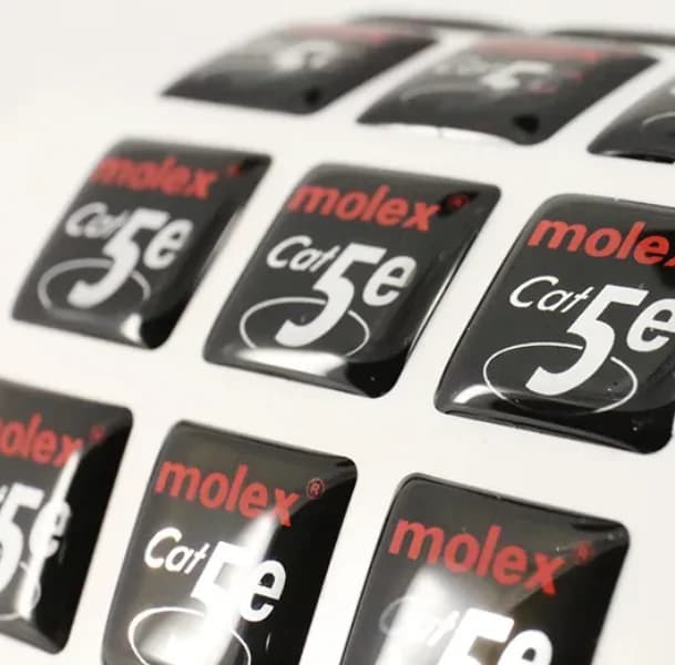 Customized brand dome sticker, epoxy resin 3D logo, transparent waterproof epoxy label with 3M adhesive