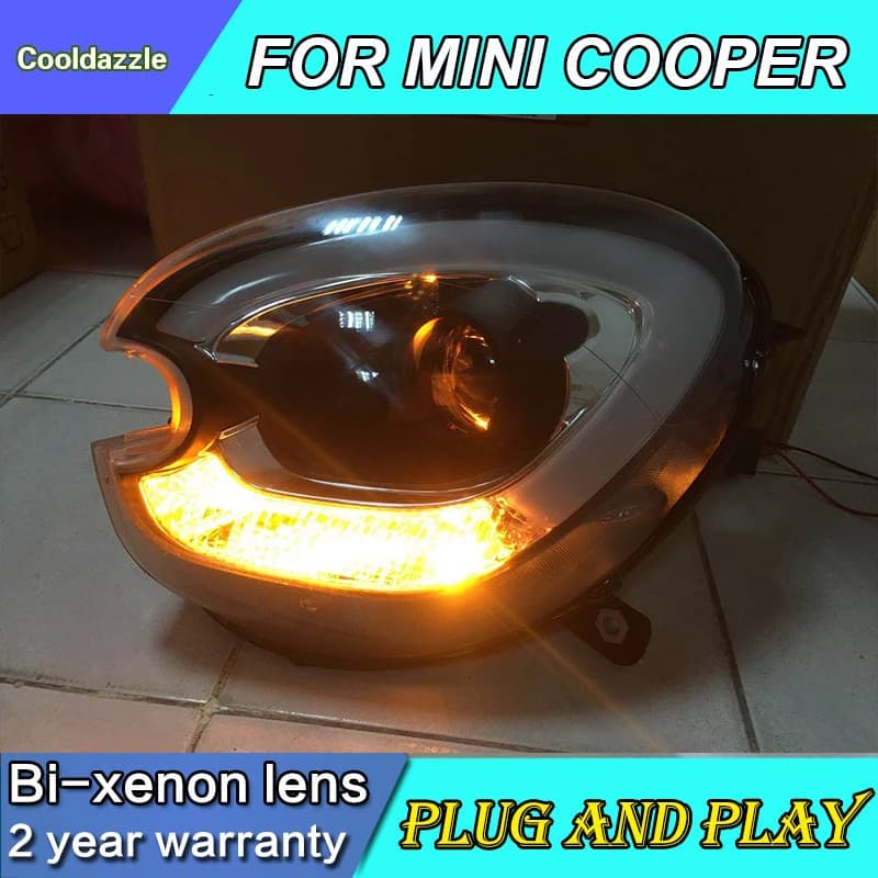2 Pieces For BMW Mini Countryman R60 LED Head Lamps Front Light Assembly 2010 -2016 Year With LED Daytime Running Light