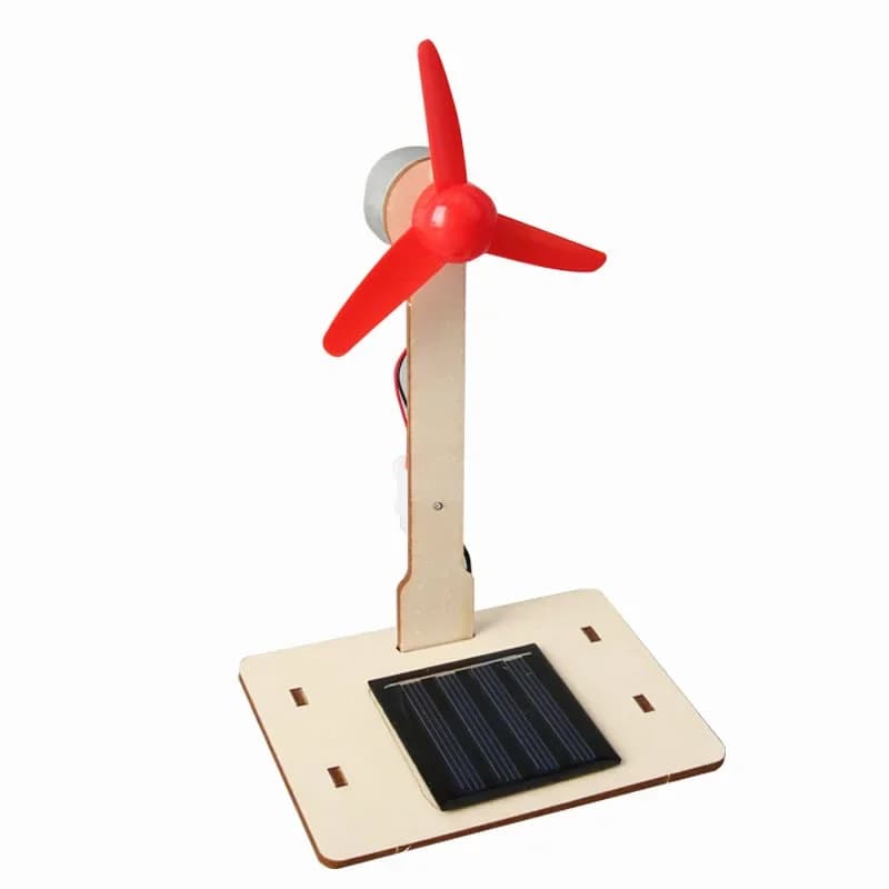 Piccole turbine eoliche Modello di mulino a vento solare fai-da-te Giocattoli solari Educazione Apprendimento Giocattolo divertente Regalo per la decorazione domestica