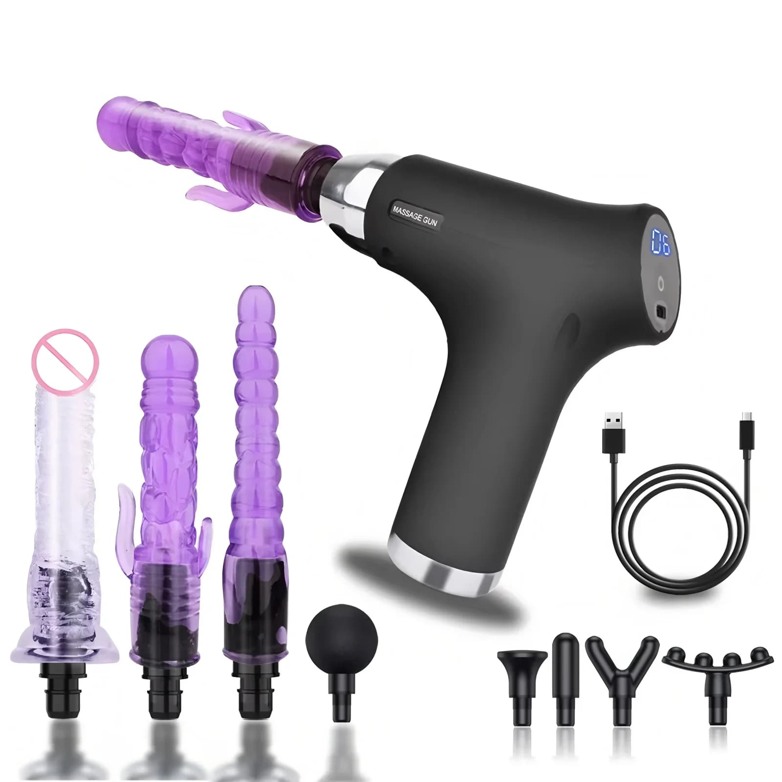 Portable Telescopic Sports Sex Machine Adult Massage Gun for Women Muscle Relaxation of Deep Body Fabrics Amazing For Vibration