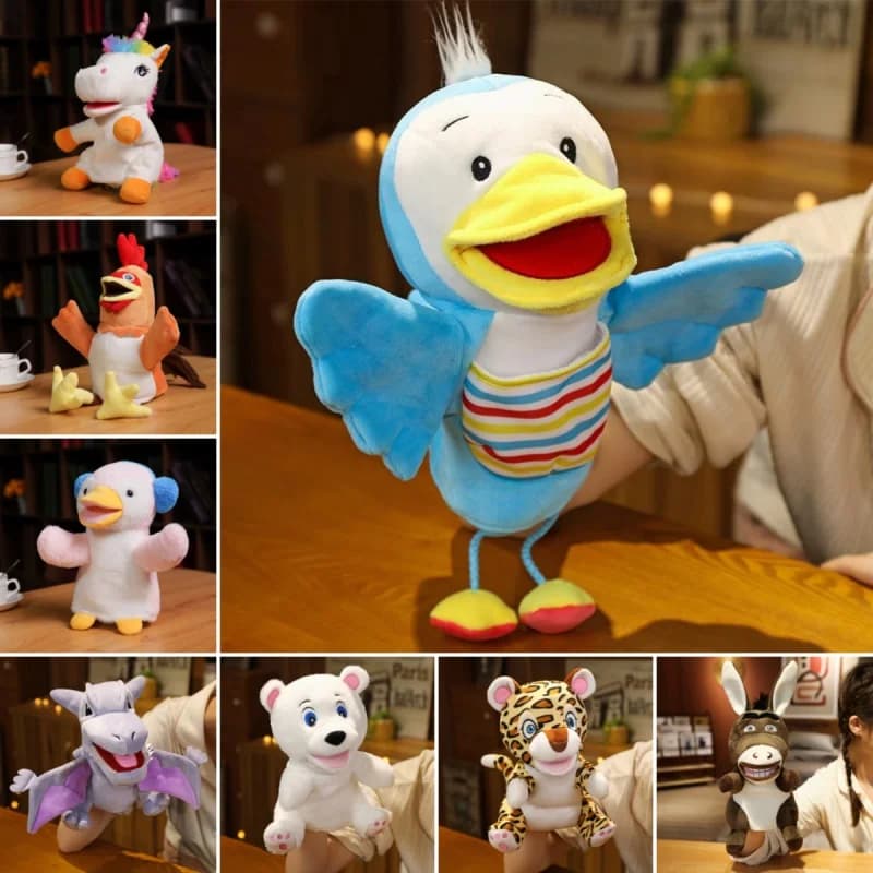 Pupazzo di Peluche a Forma di Dinosauro, Unicorno, Cavallo o Coniglio, Simpatico Giocattolo Educativo, Regalo di Compleanno