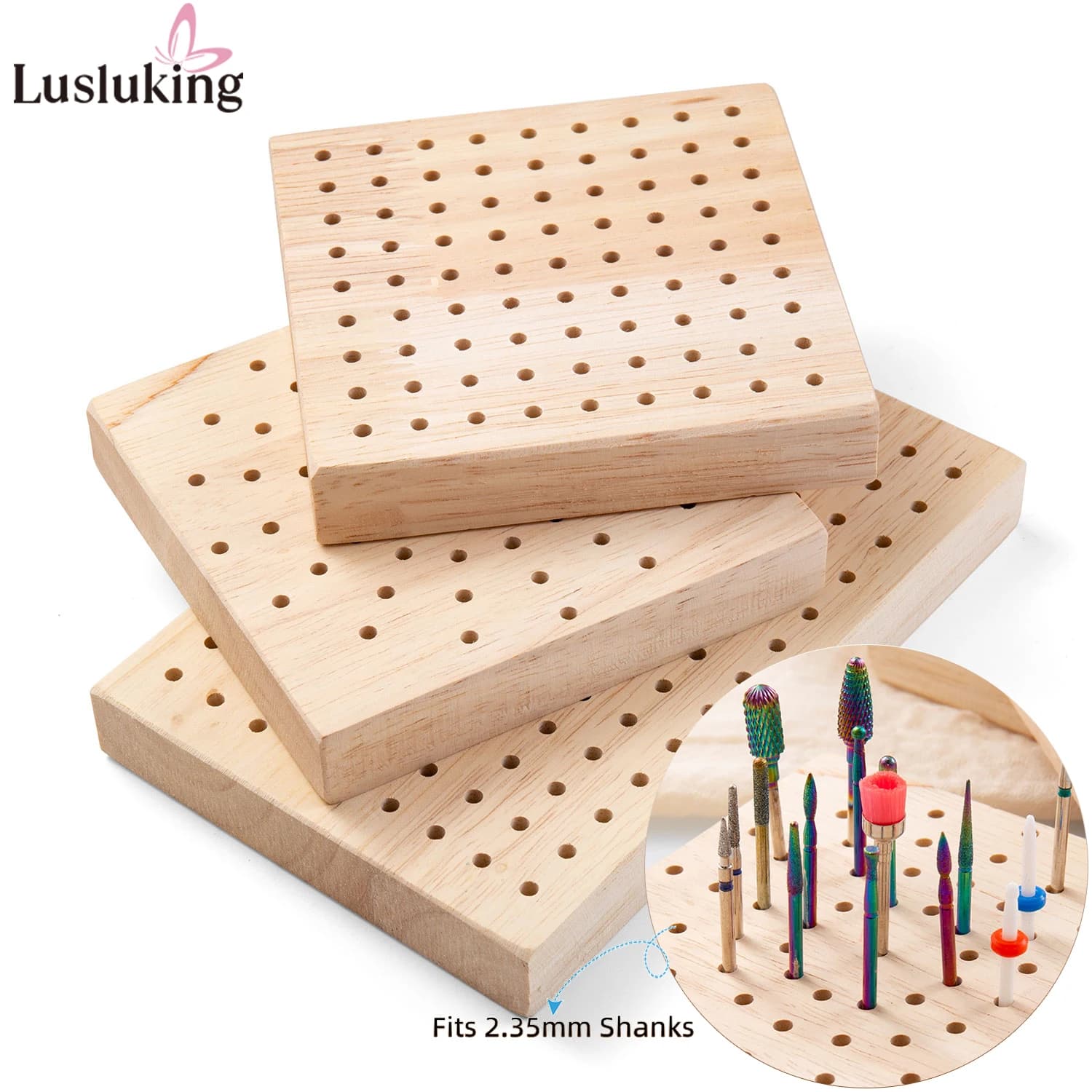 18/61/81 Slot Polishing Head Storage Wood Nail Drill Tip Organizer Tray Holder Brake Holder 2.35mm Fit Exhibitor