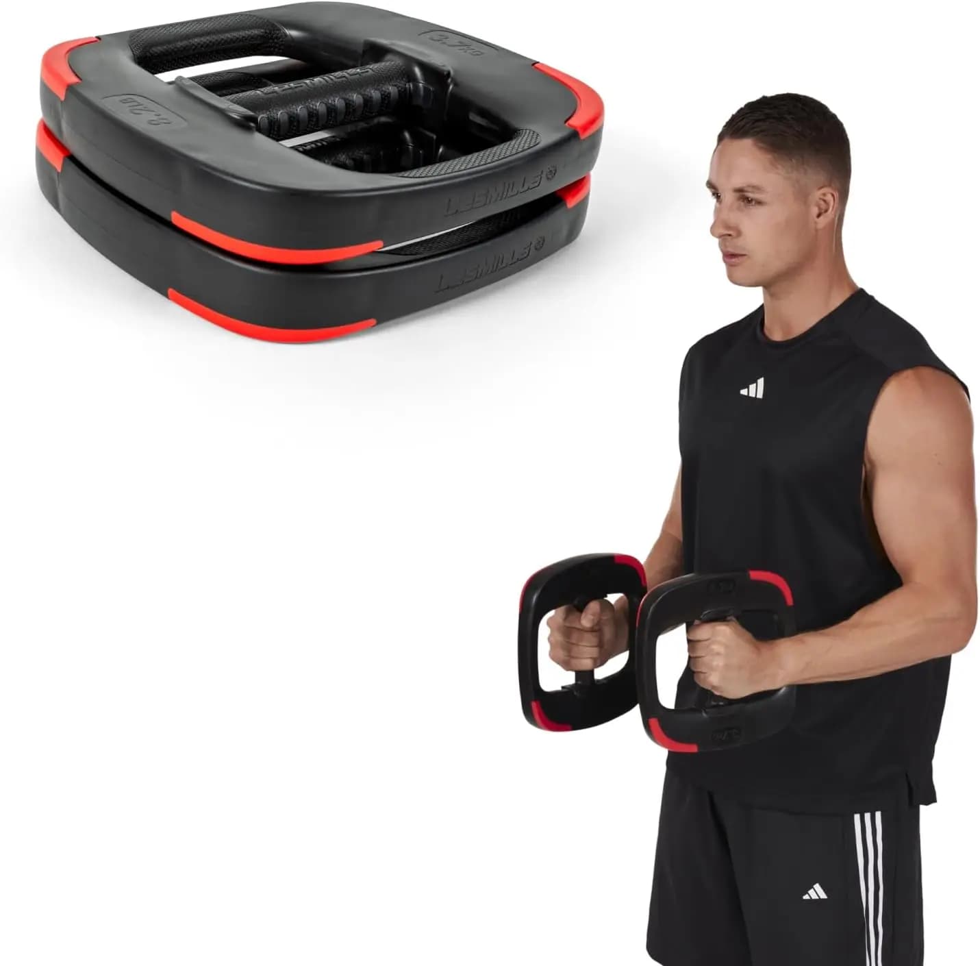 Allenamenti Total Body, Design Ergonomico, Piastre Pesi per Esercizi, Adatte per Allenamento a Doppio Scopo