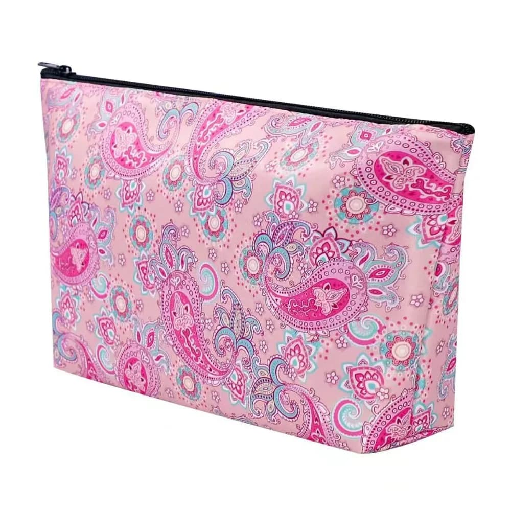 Shockproof Mahjong Storage Bag Large Capacity Zipper Closure Travel Wash Bag Patterned Boxy Structure Makeup Pouch Mahjong Tiles