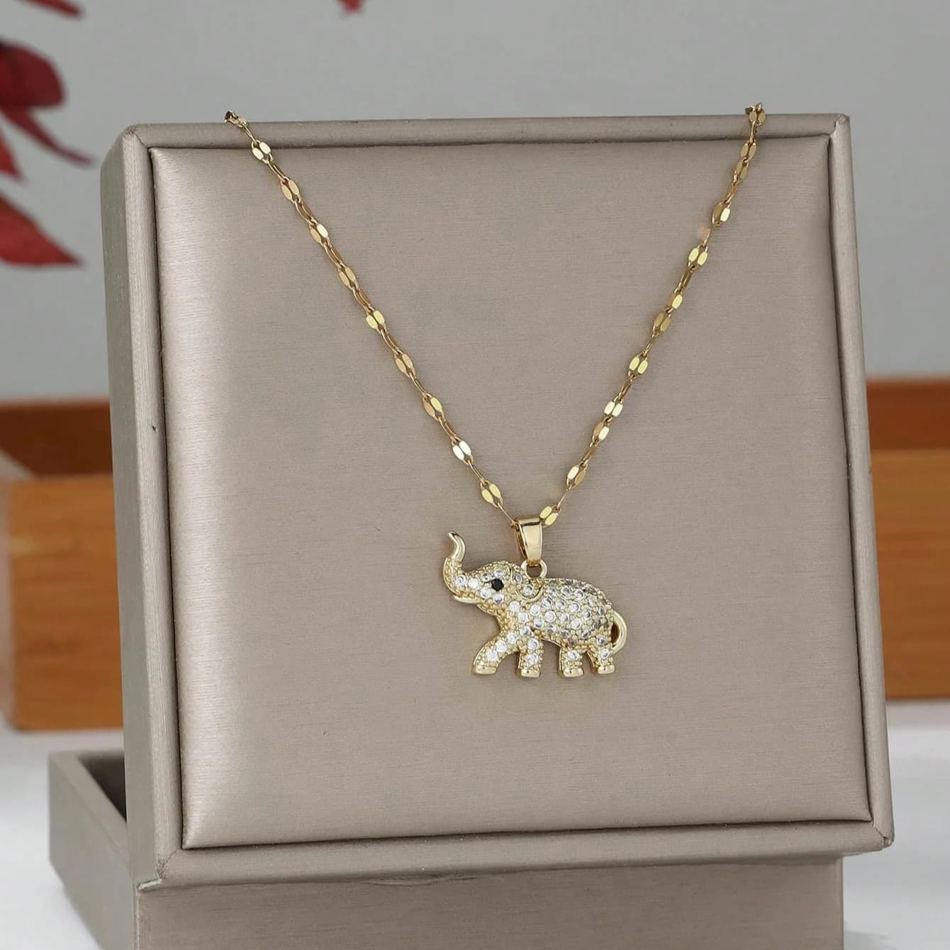 1 Cute Summer Elephant Pendant Necklace
