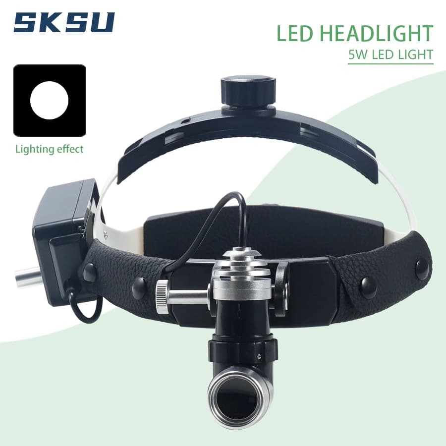 Headworn Headlight Front Lamp Dental Mouth Experimental Light Surgery Headlight 5W LED Shadowless Lamp