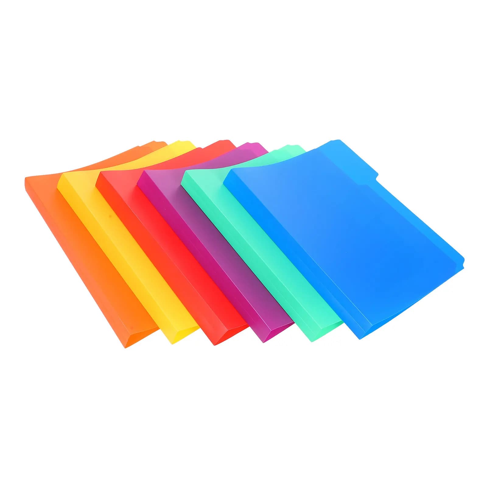 18Pcs Vibrant Plastic File Folders Wear-Resistant Multi-Function Document Folder Organizer for Students Teachers Offices Files