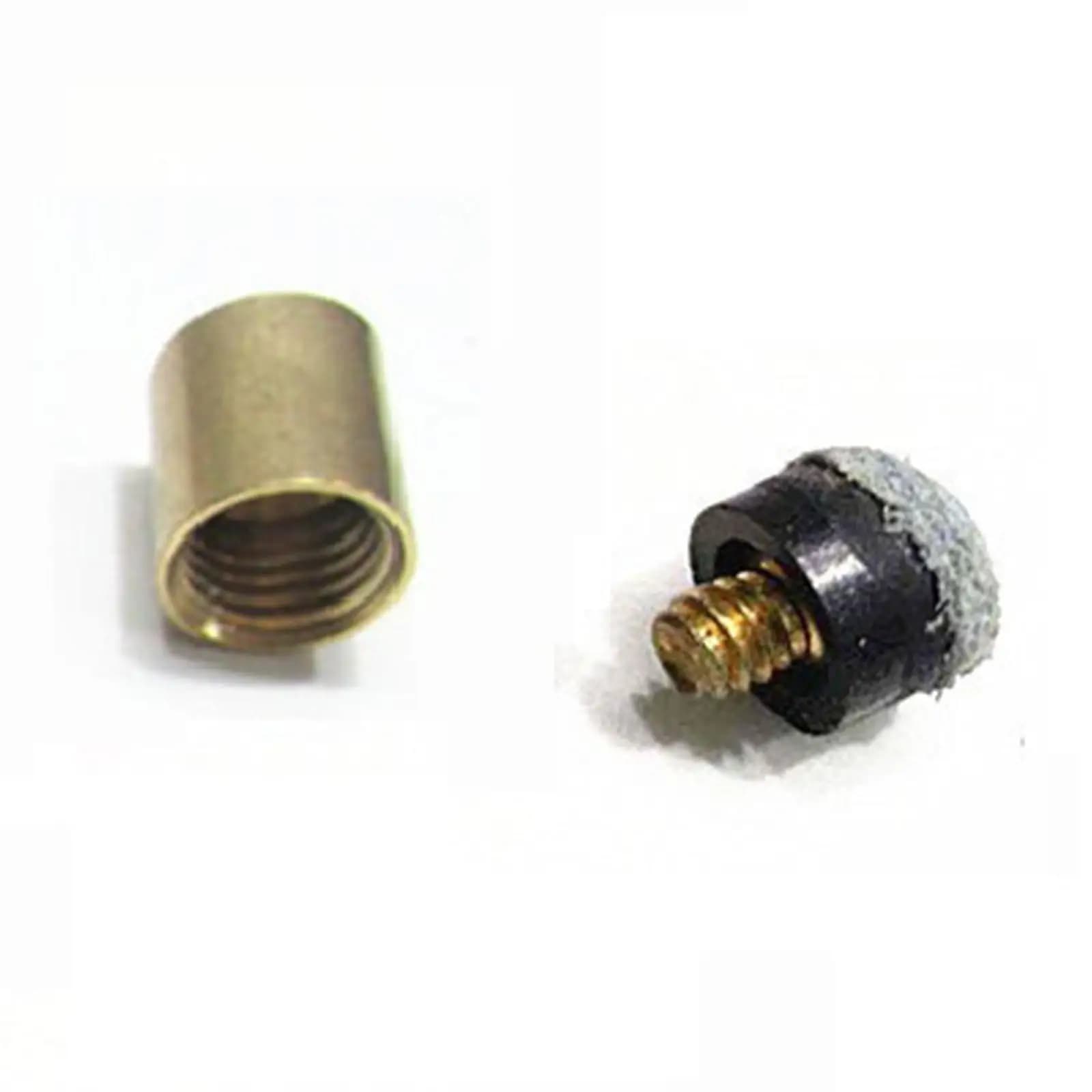 4x Billiard Pool Cue Tip with Copper Ferrule Screw on Snooker Tips Suitable for Accessories Parts Billiards Indoor Game