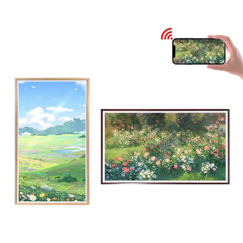 55 Inch Oem 4K Digital Photo Frame WIFI Picture Frame Photo Video Digital Canvas Digital Art Nft Frame