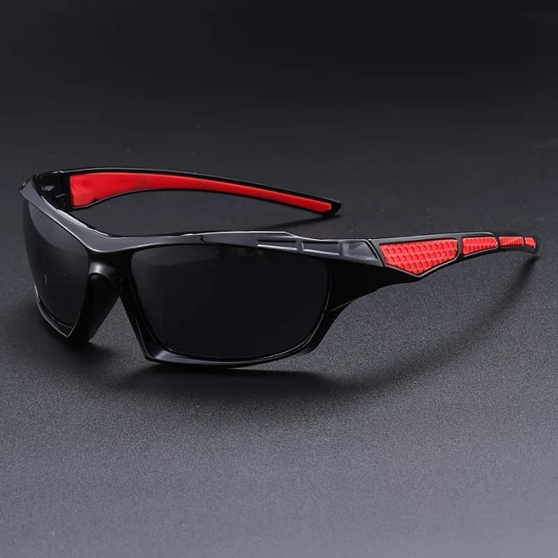 1pcs Outdoor Sports Sunglasses with PC Frame, Wraparound Design for Cycling, Trendy and Ideal as a Gift.