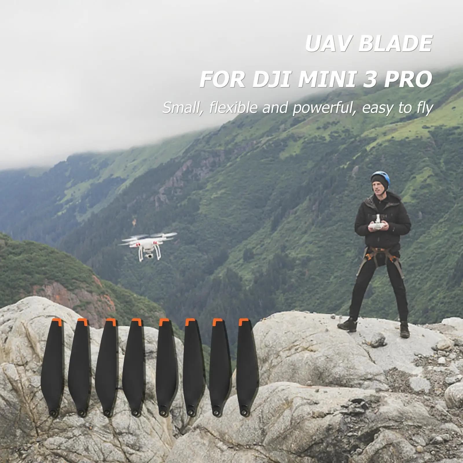 8 Pezzi di Eliche a Sgancio Rapido per Accessori Drone Mini 3 Pro