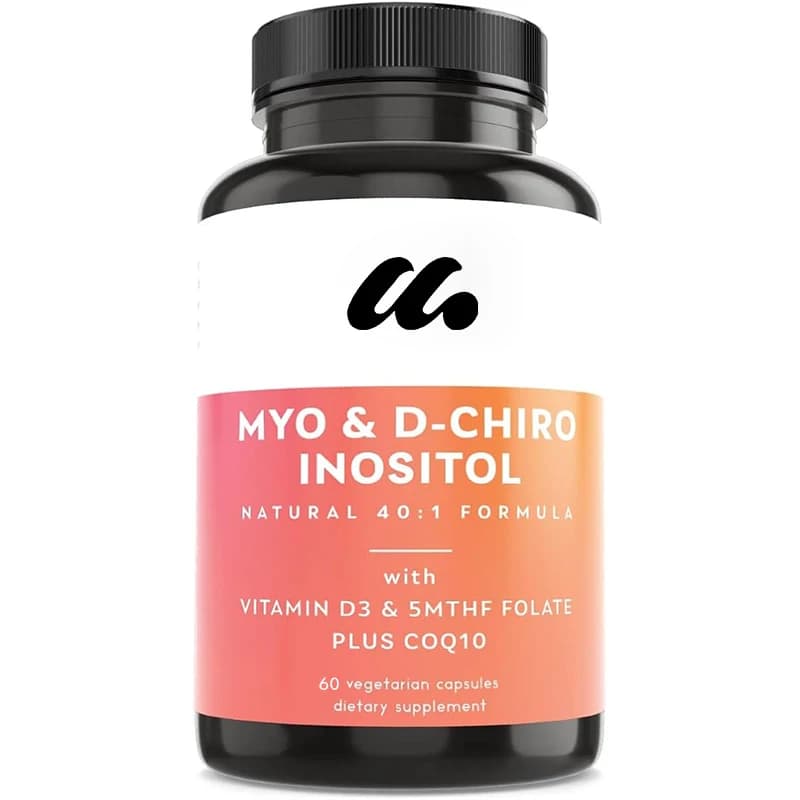 Mio-Inositol and D-Chiro-Inositol supplement, with Folic Acid and Vitamin D3, Non GMO, Coenzyme Q10