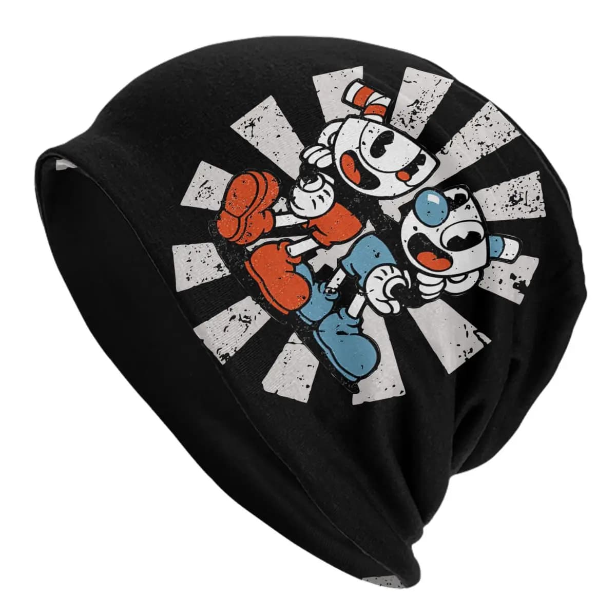 Retro The Cuphead Bonnet Hats Autumn Winter Outdoor Skullies Beanies Hat Game Anime for Men Women Summer Head Wrap Cap