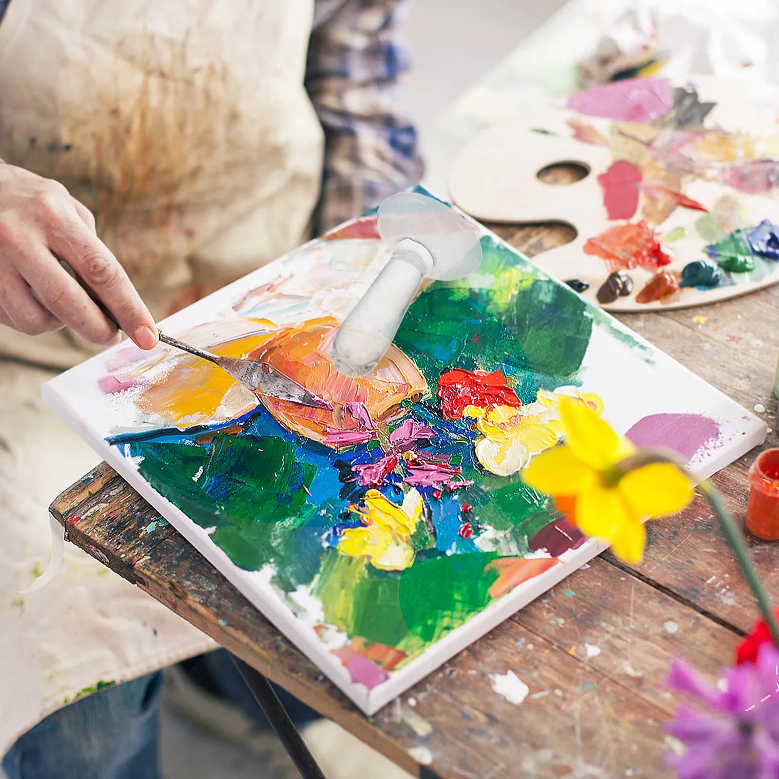 Mortaio in Vetro Trasparente per Macinare, Essenziale per Artisti di Acquerello e Pittura a Olio, Strumento per Macinare Pigmenti Minerali per Pittura Artistica