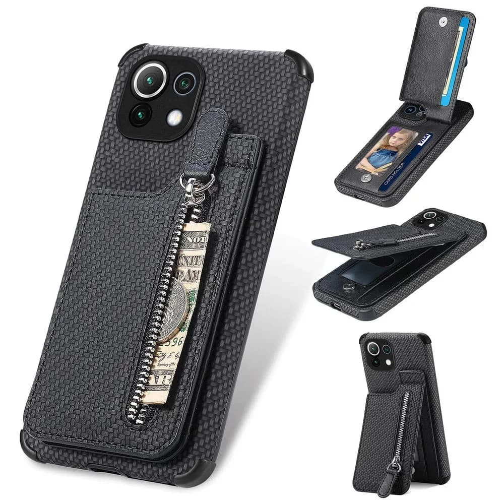 Custodia a Portafoglio con Cerniera per Xiaomi 15T 13T 11T 13 Mi 11 Lite 5G NE 11i POCO F7 F5 F3 C65 X3 M6 X6 M7 X7 X8 Pro Max, Cover Magnetica