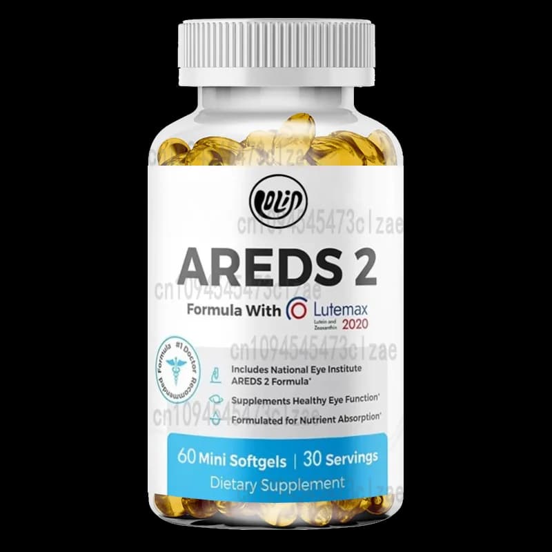 Eye supplement, suitable for eye health, lutein ingredients, vitamin C and zeaxanthin, 60 mini soft capsules