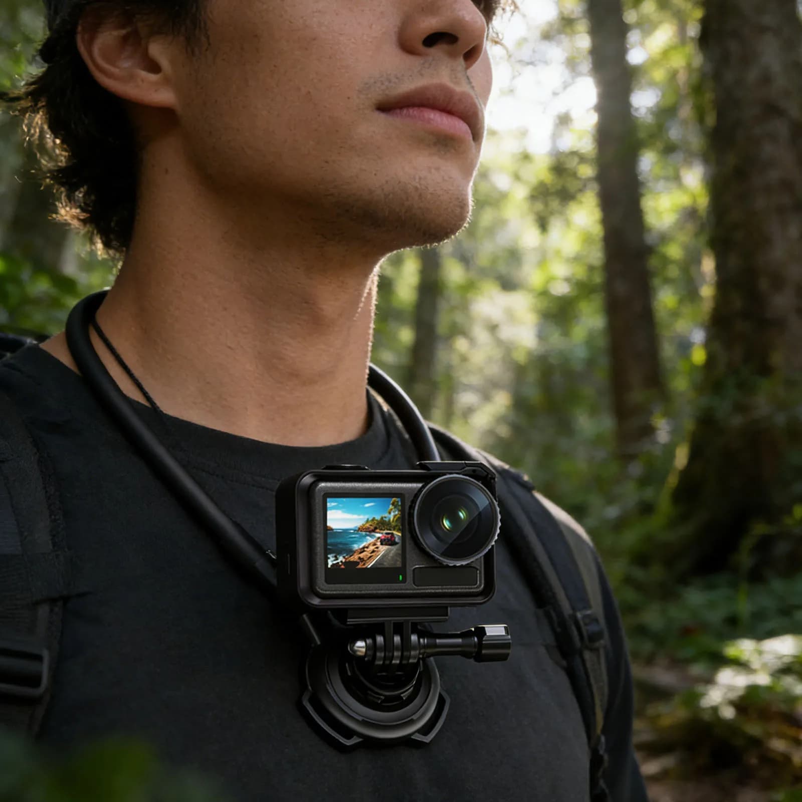 For DJI Action 5 Pro/4/3/Gopro 13/12 Support for Neck Camera Support for Shock-Free Hand Sports Camera for POV Vlog Recording