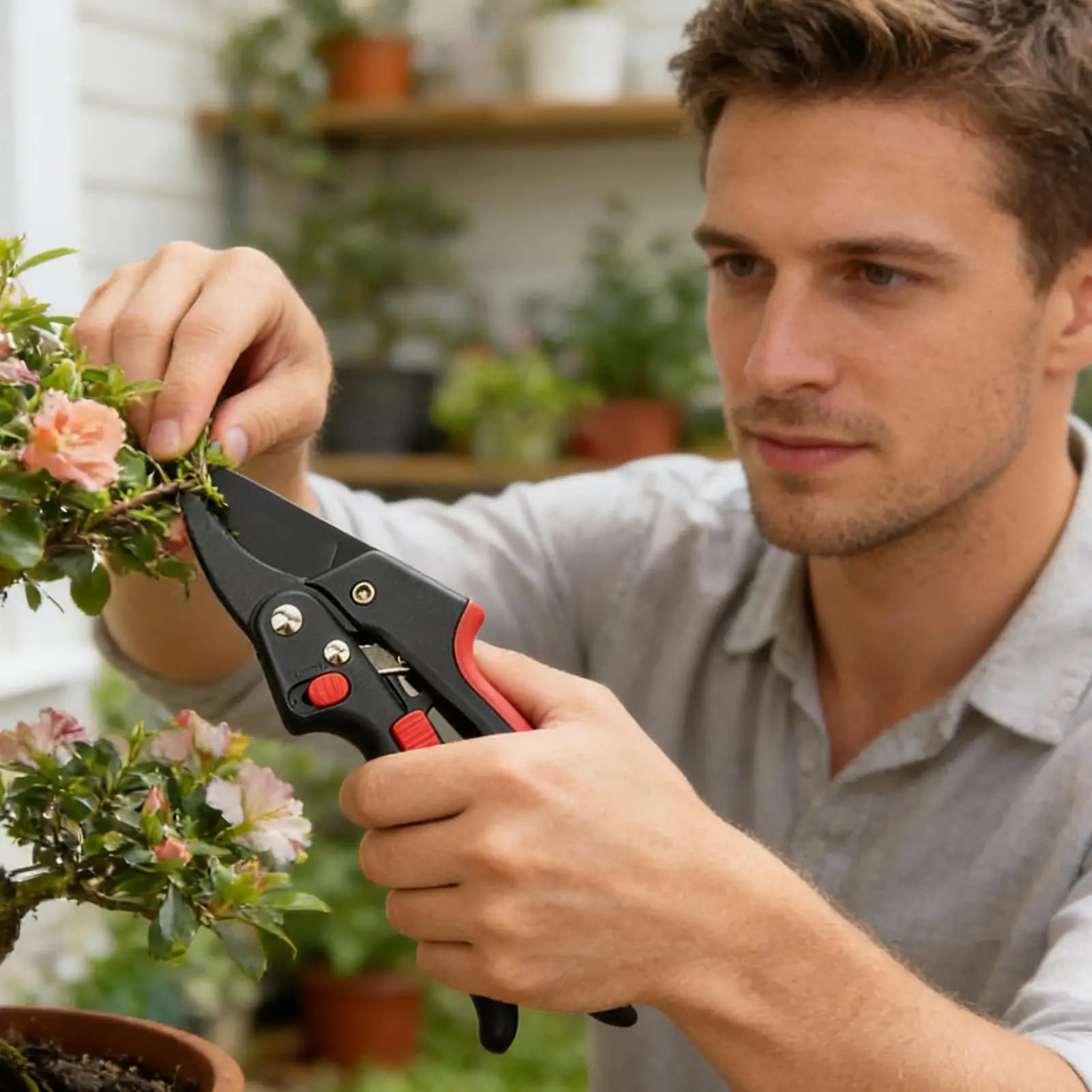 Power Scissors for Fruit Trees, Copper Supplies, Gardening Scissors for Power, Hedges Save-easy with Embossed Comfort