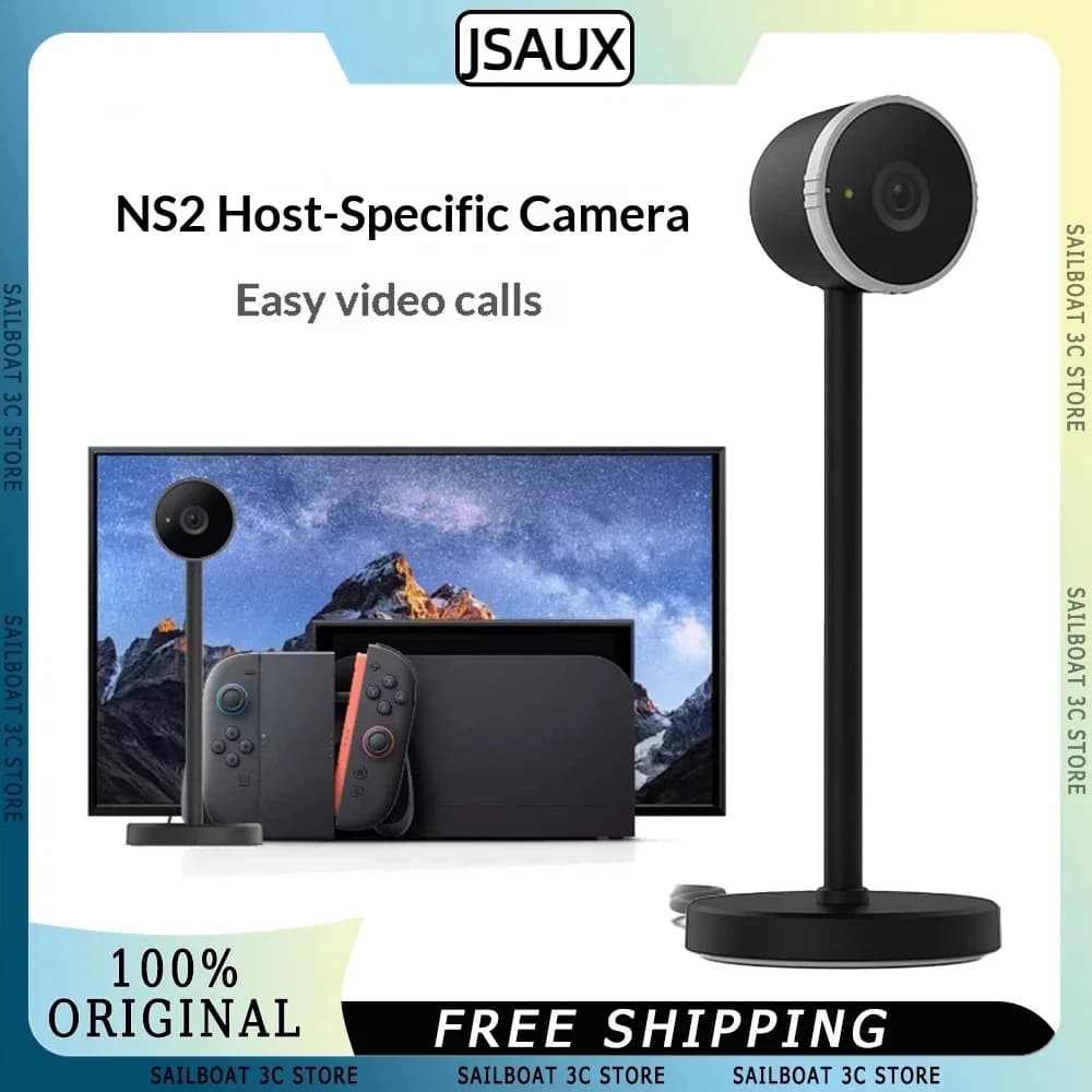 Webcam JSAUX Compatible with Switch2, 1080P HD, 200W Pixel, 110th Grand Corner Target with USB-C Privacy Cover for Gaming and Video Calls