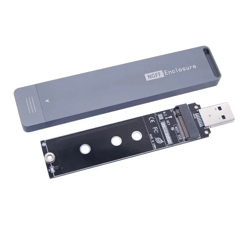 Custodia per HDD mobile M.2 NGFF a USB3.0 Protocollo SATA esterno SSD Custodia per convertitore adattatore per disco rigido a stato solido