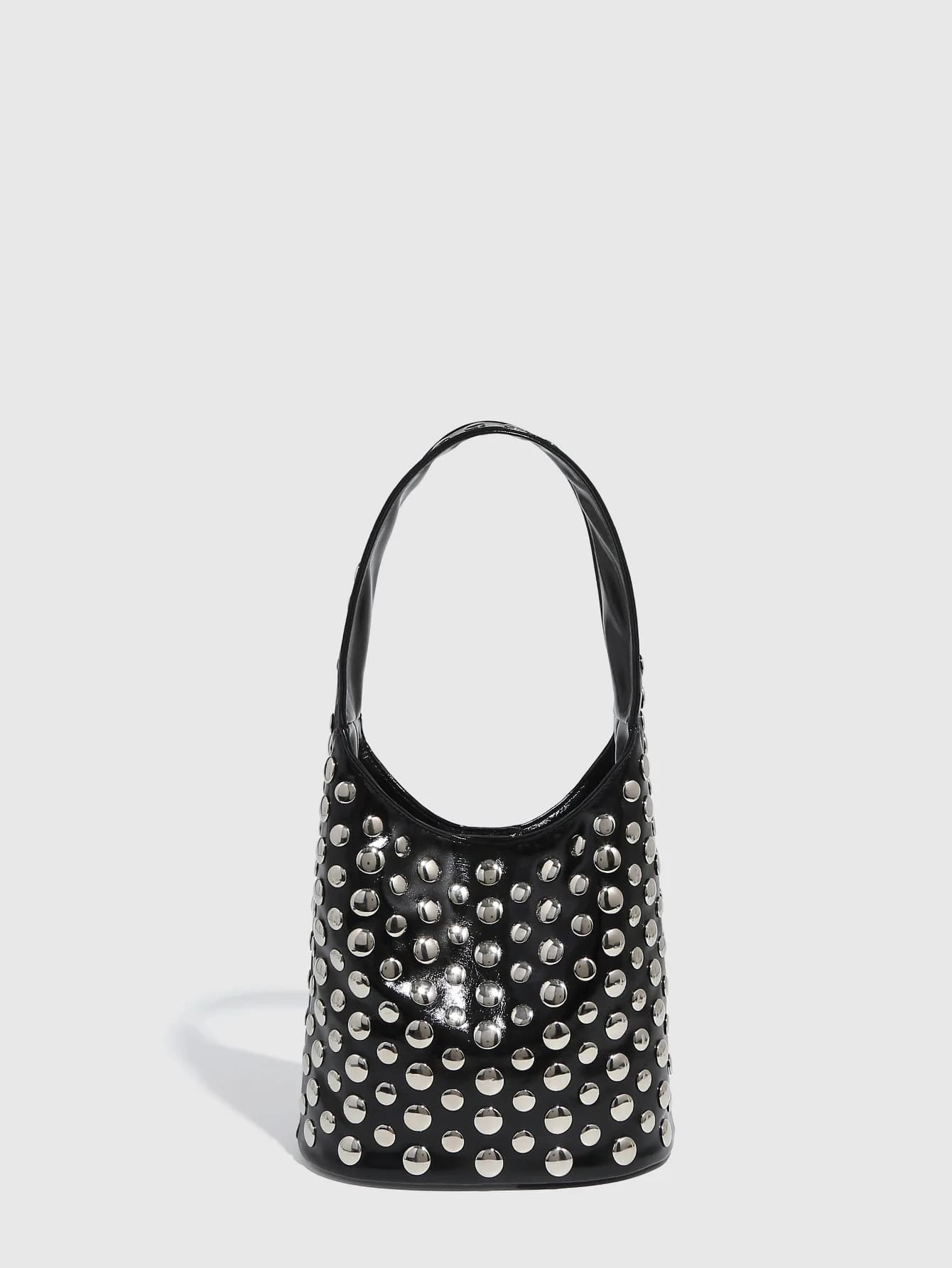 2026 Borse casual da donna Borsa a tracolla femminile Tote Nuova borsa da donna di fascia alta con rivetti in tartaruga borsa a secchiello borsa da donna per moto C143