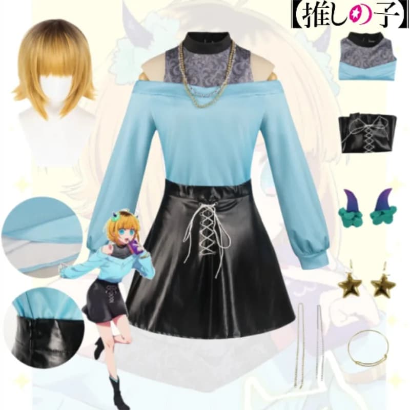 Costume Cosplay B-Komachi Energy MEM-cho, Abito da Idol dell'Anime Oshi No Ko, Outfit per Performance sul Palco, Set Completo per Donne, Halloween