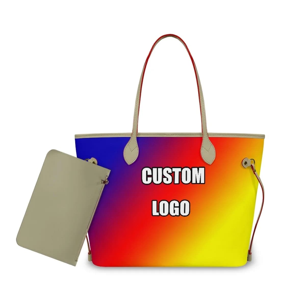 Borse a tracolla personalizzate borsa da donna in pelle Pu grande per donna Logo personalizzato Bolsos Mujer borse a mano Tote Bags con Mini portafoglio