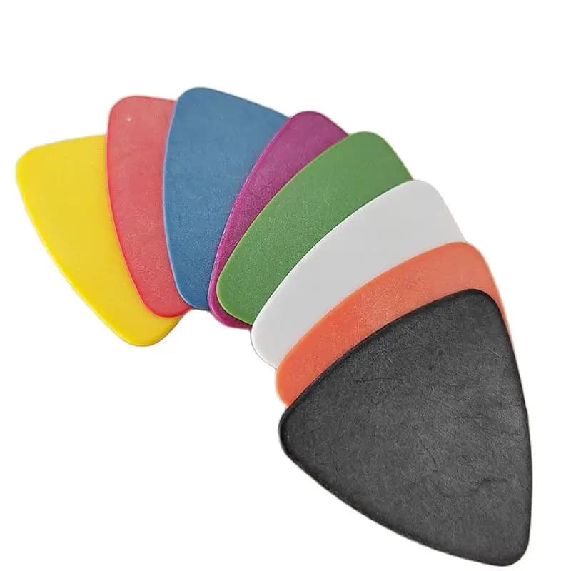 50Pcs Delrin Guitar Picks No Logo 0.5 0.73 1.0 1.14 Large Triangle Shape matte Long life Guitar pick