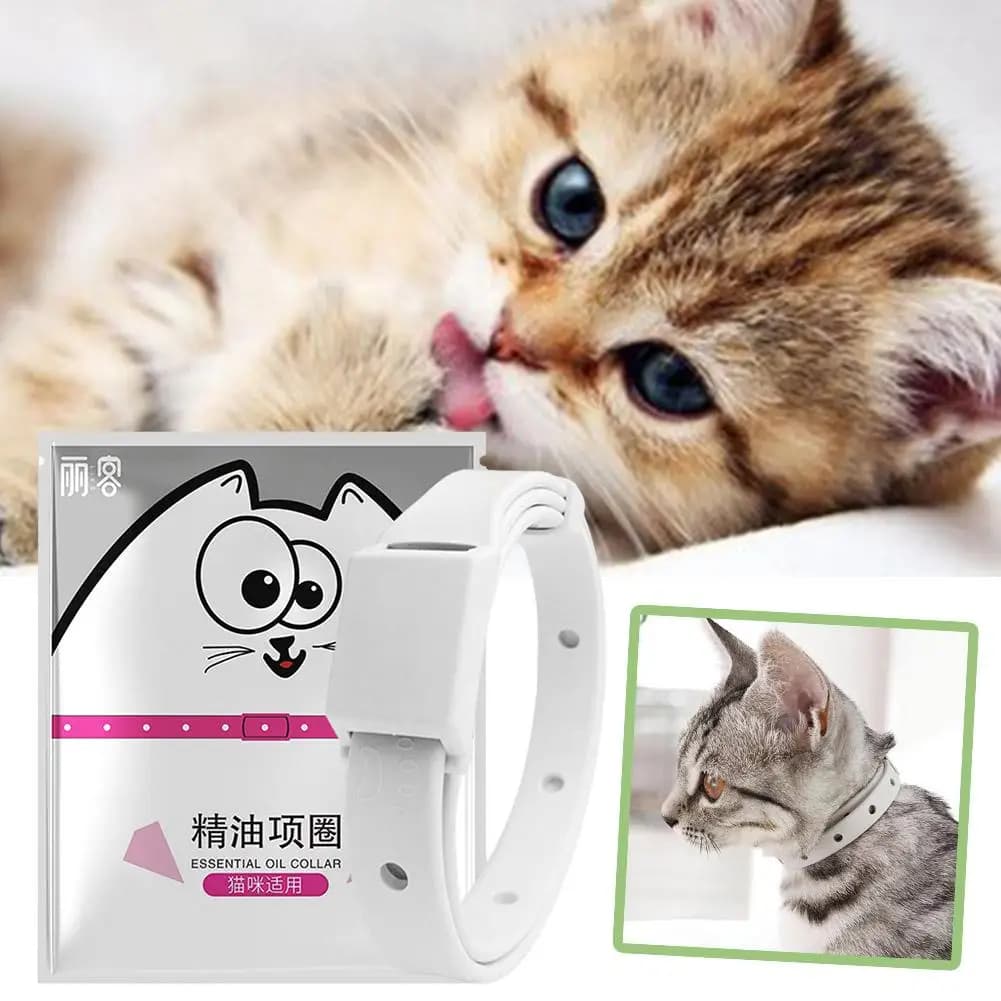 Collare Antiparassitario Retrattile per Animali Domestici, Regolabile in Silicone, Anti Pulci e Zecche per Cani e Gatti, Repellente Sicuro e Non Tossico per Cuccioli