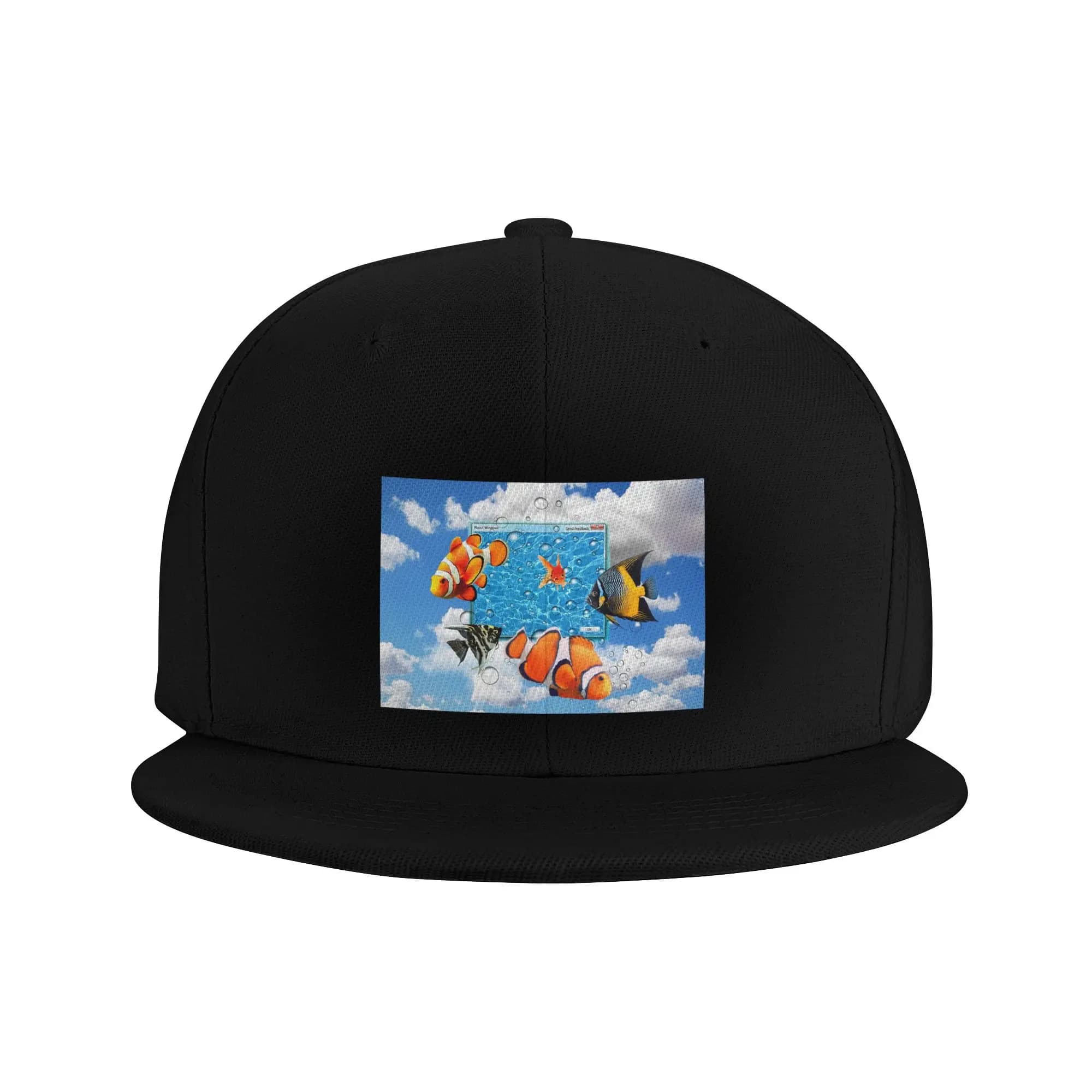Baseball caps Frutiger Aero Fish, fashionable baseball caps, breathable, casual, outdoor, for man and woman