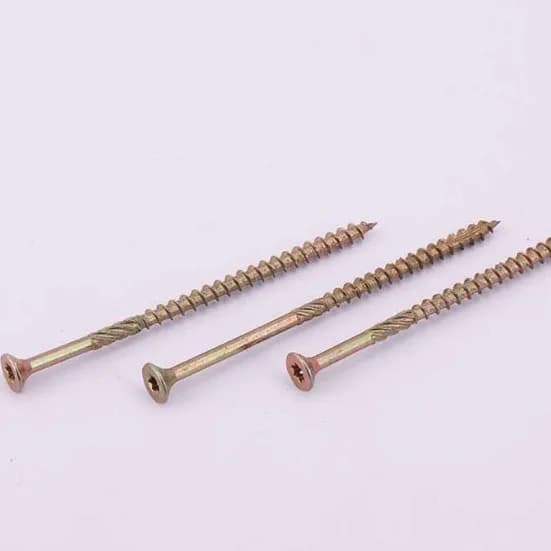 Viti metalliche zigrinate con esagono incassato Torx da 20 pezzi Viti per ponte in legno Vite per cartongesso autofilettante a sei lobi resistente alla ruggine