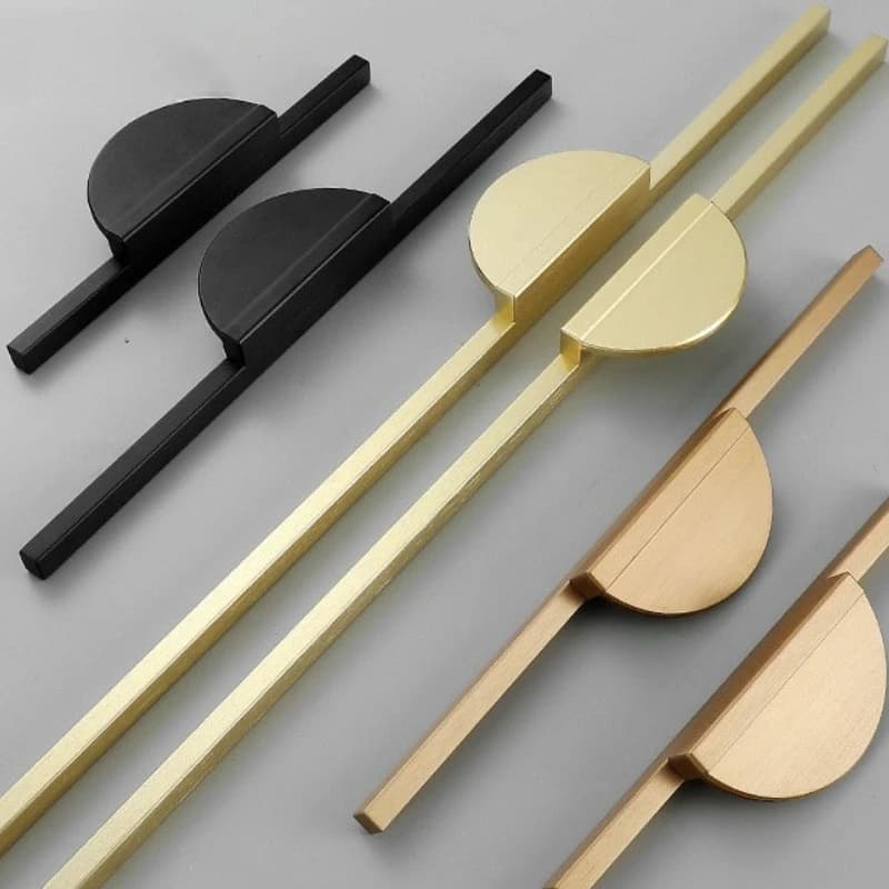 Maniglia per porta dell'armadio da banco rotonda moderna in bronzo dorato Maniglie per porte Manopole per cassetti Accessori da cucina Maniglie per mobili per armadio