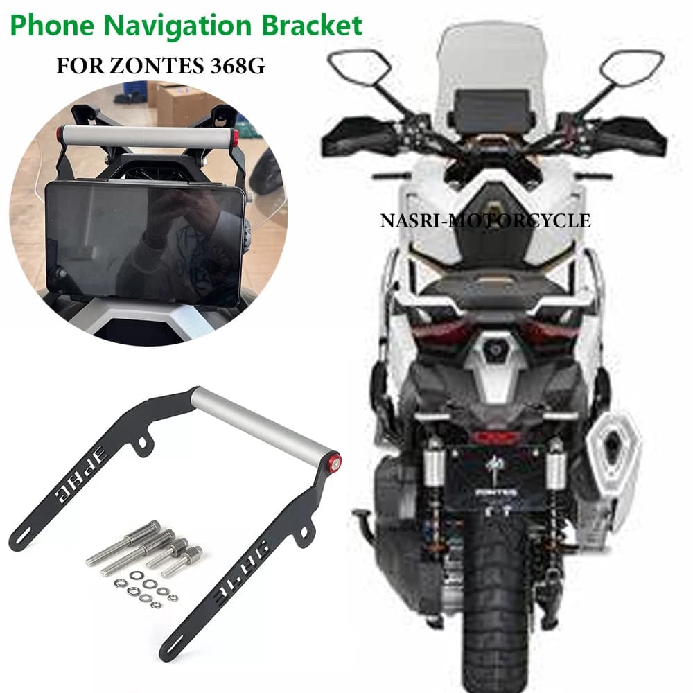 Per ZONTES 368G 368-G G368 22MM Registratore di guida GPS Supporto per staffa di navigazione per telefono Supporto in alluminio Accessori moto