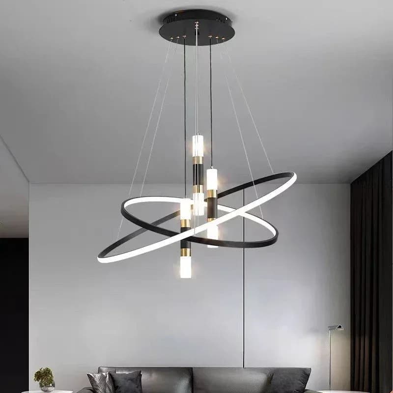 Luci moderne a LED Decorazioni per sala da pranzo Lampadari Anello semplice Luci per camera da letto Soggiorno Illuminazione per interni domestici Lampade a sospensione decorative