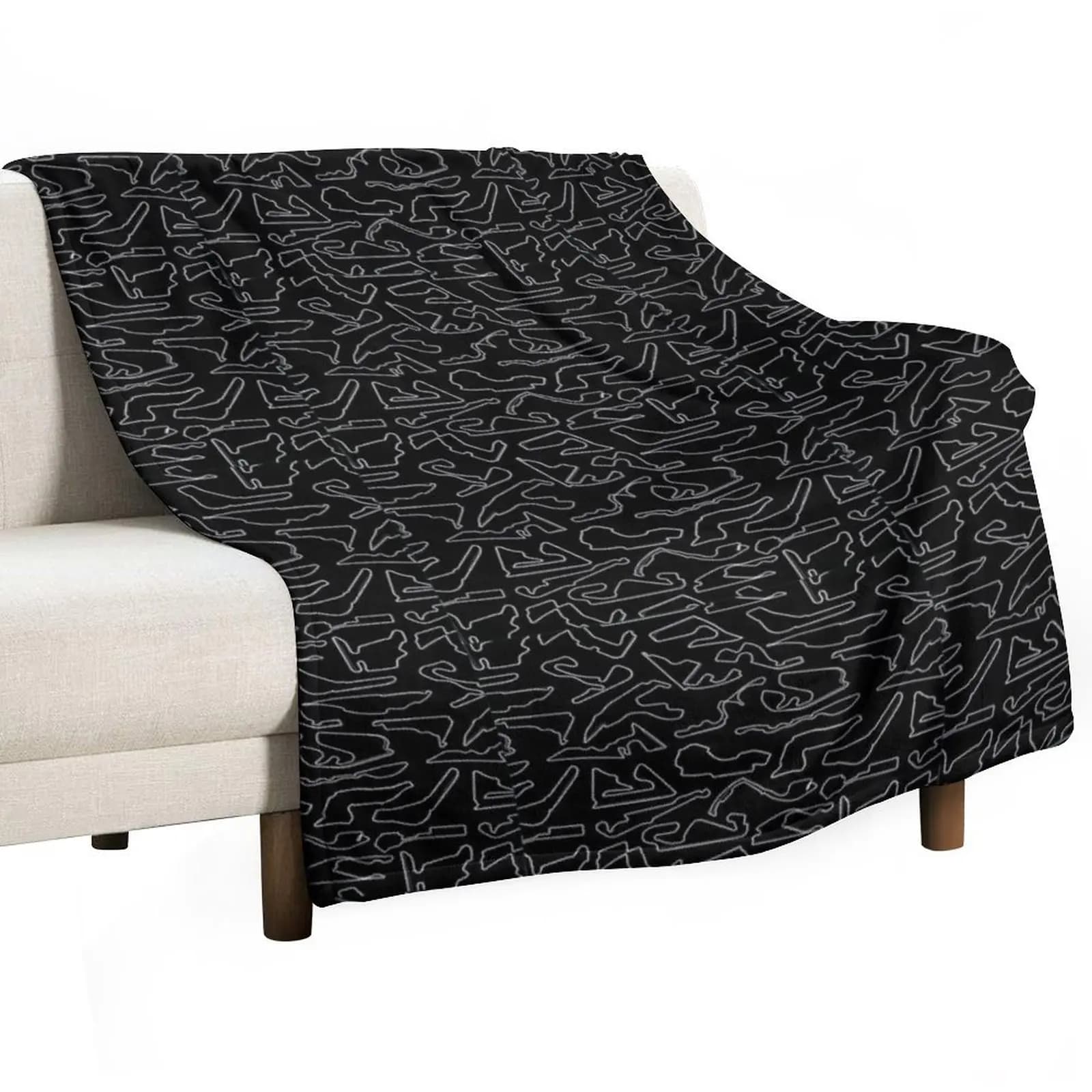 2022 circuits pattern black Throw Blanket bed plaid Sleeping Bag Decoratives Soft Plush Plaid Decorative Sofa Blankets