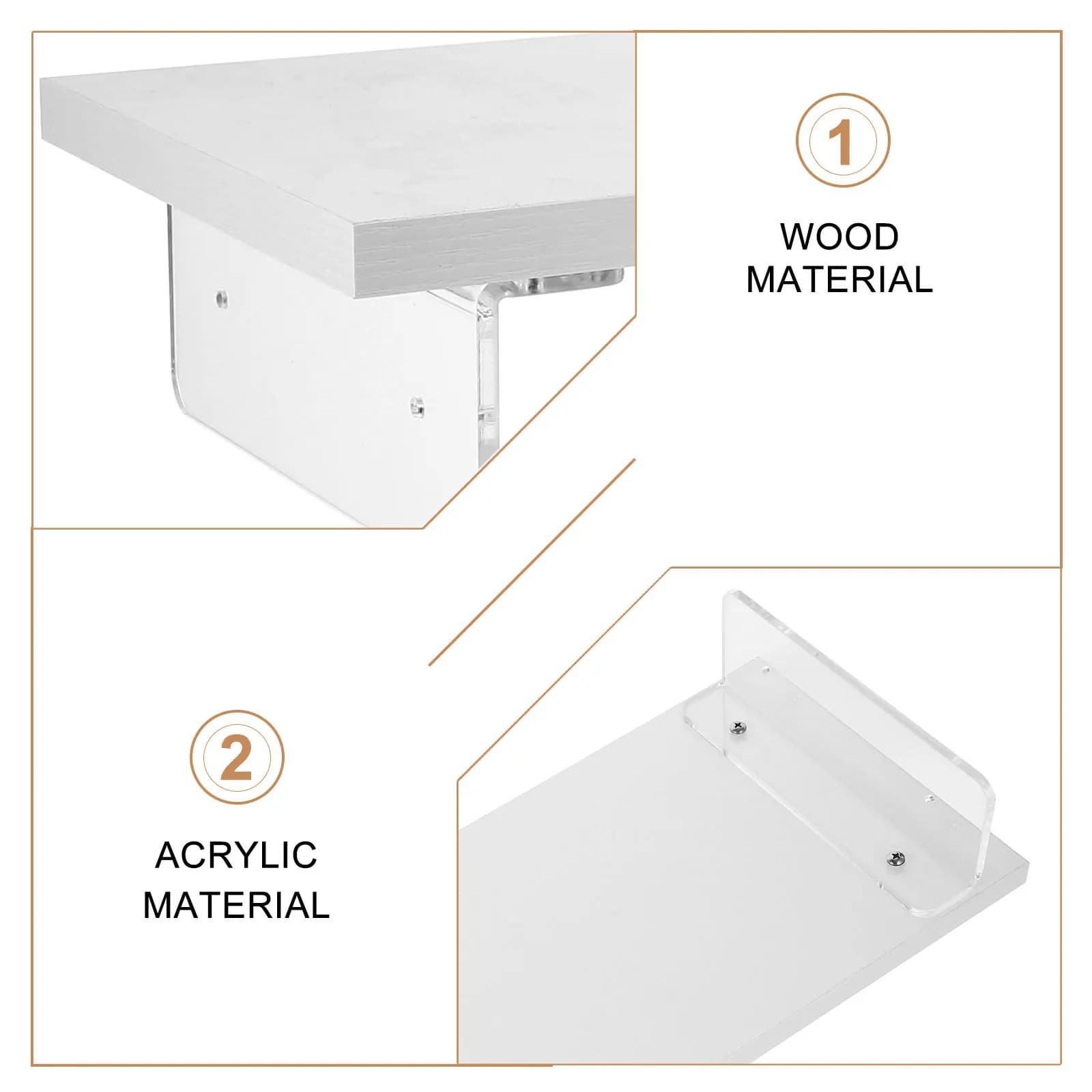 Acrylic monitor support, computer screen support, laptop desk organizer, printer, ergonomic robust desktop base