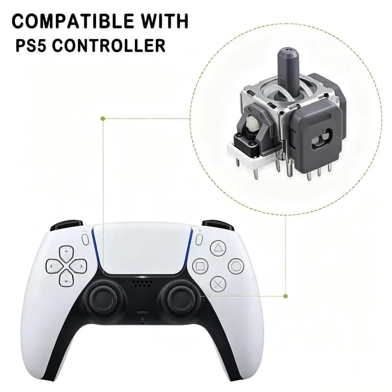 Qualified TMR Effect 3D Analog Stick Anti Drift Electromagnetic Joystick Replacement Parts For PS5 DualSense Wireless Controller