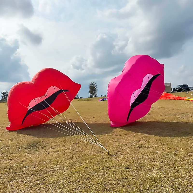 9KM 2.5m Lips kite Line Laundry Kite Soft Inflatable Ripstop Nylon with Bag for Kite Festival (Accept wholesale)