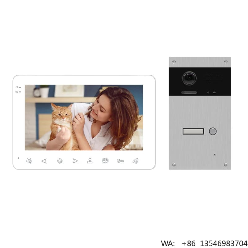 Videocitofono a 2 Fili con Telecamera e Sistema di Sicurezza a 2 Vie